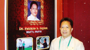 Proud UP alumnus. PCAARRD Executive Director Patricio S. Faylon before the awarding ceremony.