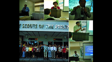 Participants of the Seminar-Workshop entitled "Strengthening Agricultural Technology Transfer and Commercialization: Using Technology Foresight in Setting Research and Development (R&D) Priorities" (lower left picture). The resource speakers of the seminar-workshop (from top left to lower right) Dr. Samson C. S. Tsou, Chair of the Board Senior Advisor, Science and Technology Policy Research and Information Center; Ms. Lee, Hsung-Hsi of the Council of Agriculture, Executive Yuan Taiwan; Dr. Hitoshi Nakagawa of Japan International Research Center for Agricultural Sciences (JIRCAS); Dr. Melvin B. Carlos of PCAARRD-Technology Transfer and Promotion Division (TTPD), and Prof. Glen A. Imbang of the University of the Philippines Diliman - Technology Management Center (TMC).