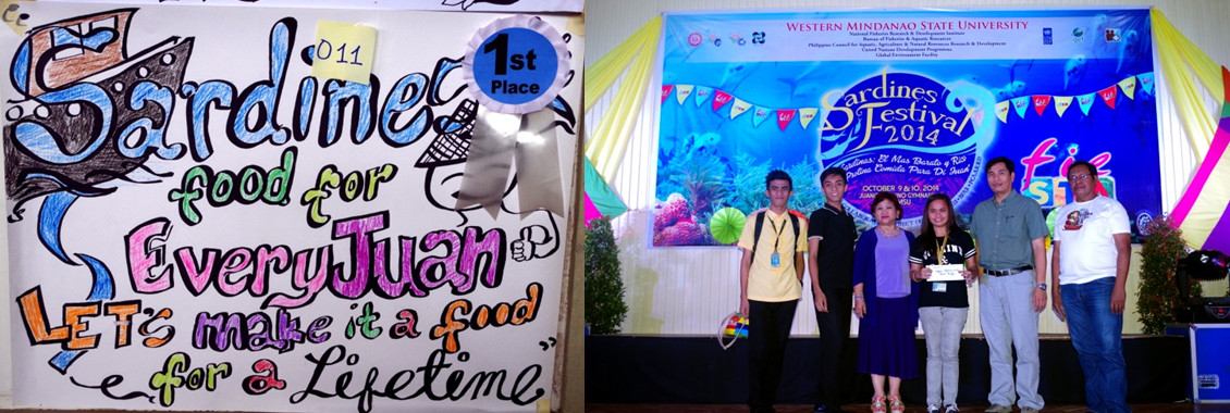 The slogan, “Sardines: food for Every Juan. Let’s make it a food for a lifetime,” created by Maria Divine Nubio of the Southern City Colleges, won first place in the slogan making competition. 