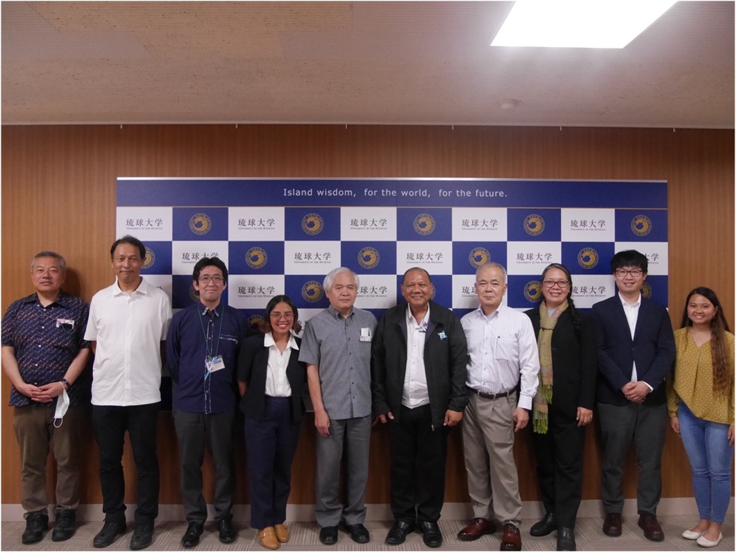 Philippine delegation with the University of Ryukyus officials in Okinawa, Japan during benchmarking on Technology of Evaluating Mangrove Ecosystems through environmental DNA Metabarcoding. Image credit: FERD, DOST-PCAARRD.