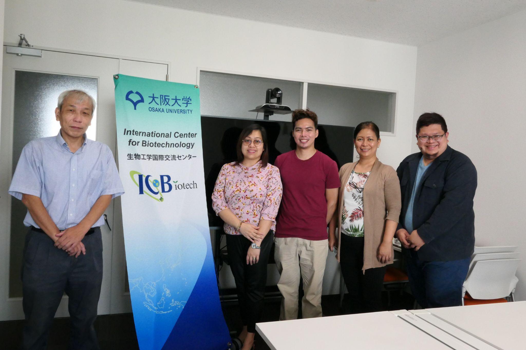 From left to right: Dr. Kazuhito Fujiyama, Ms. Abigail Retuta, Mr. Johnry Maloles, Ms. Judee Nogodula, and Mr. Kenneth Malilay. Image Credit: Dr. Kazuhito Fujiyama