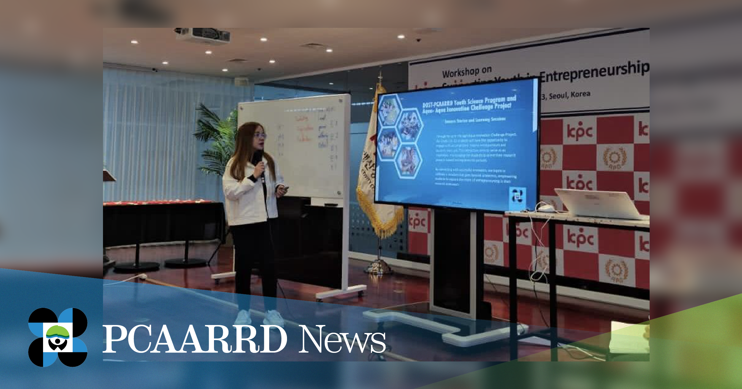 Ms. Tobias discussed the Action Plan for the country presentation at the Youth Entrepreneurship Workshop. (Image credit: SERD, DOST-PCAARRD)