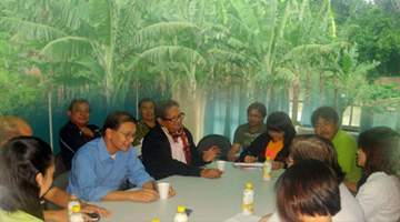 Officials of agencies involved in the conduct of the STBF community-based lakatan banana production project in Cavite.